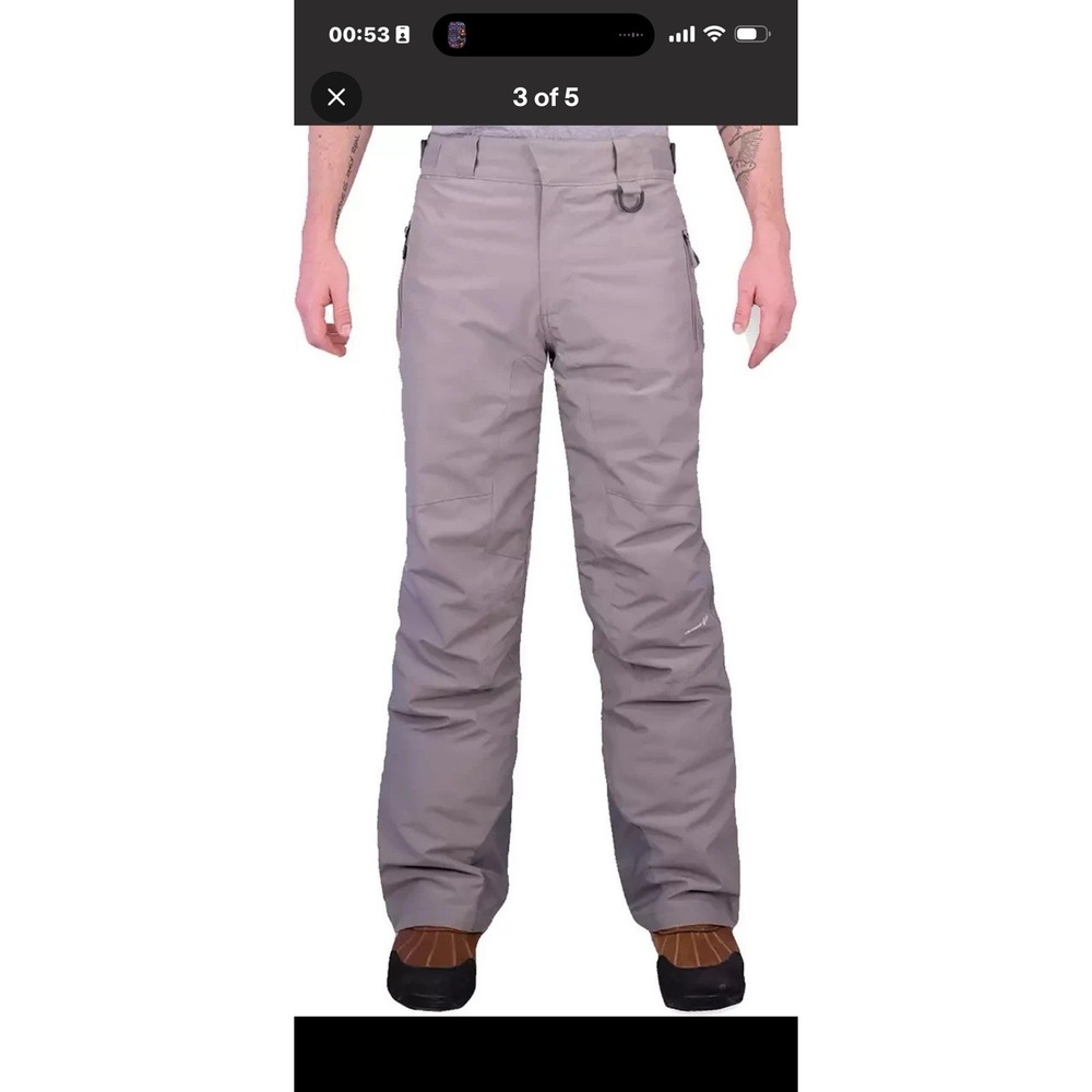 Outdoor Gear Men's‎ Polar Snow Pants Gray Insulated Waterproof Ski 2XL NWT